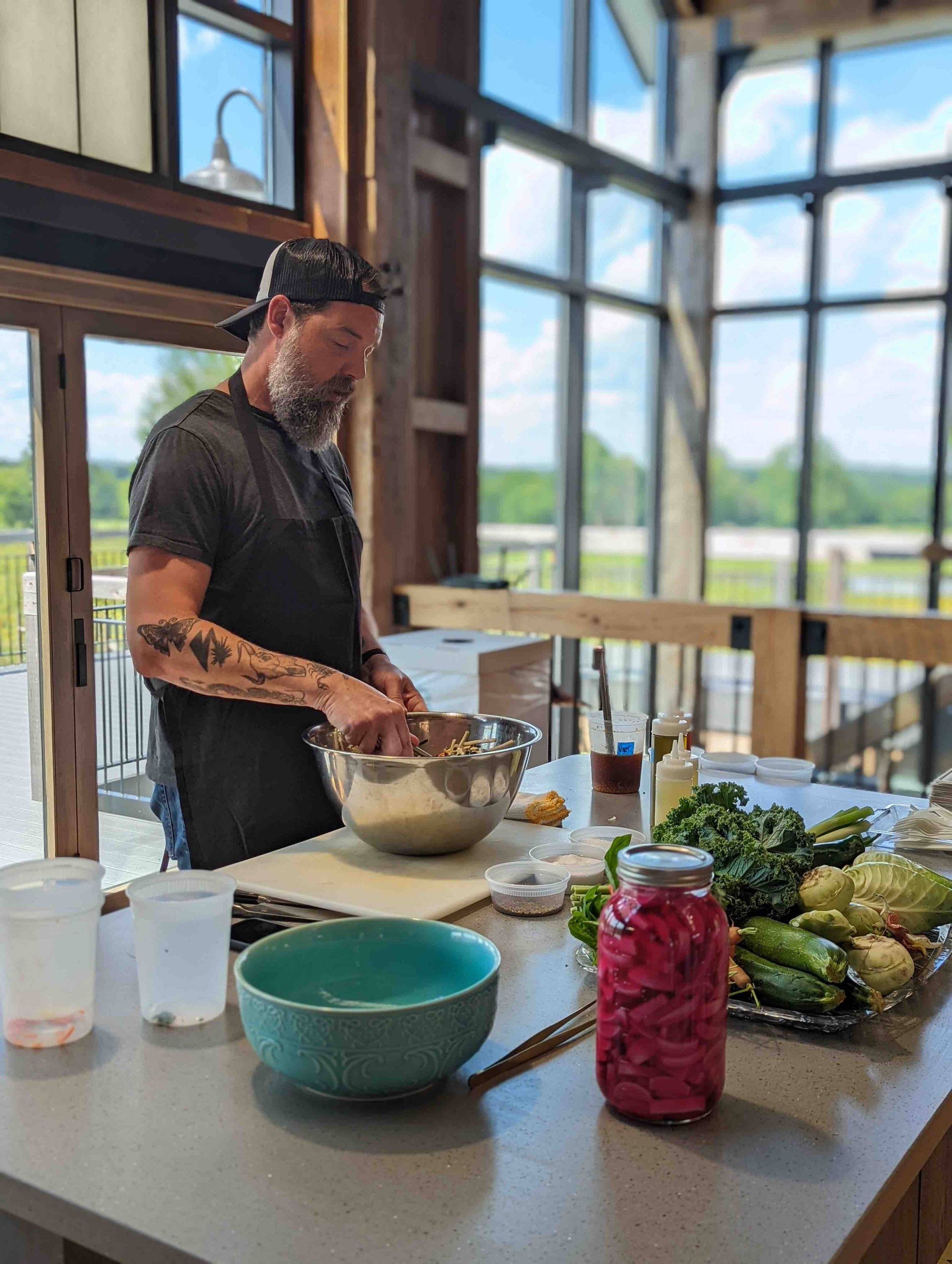 Chef Aaron Butts Workshop on cooking with local ingredients (Copy)