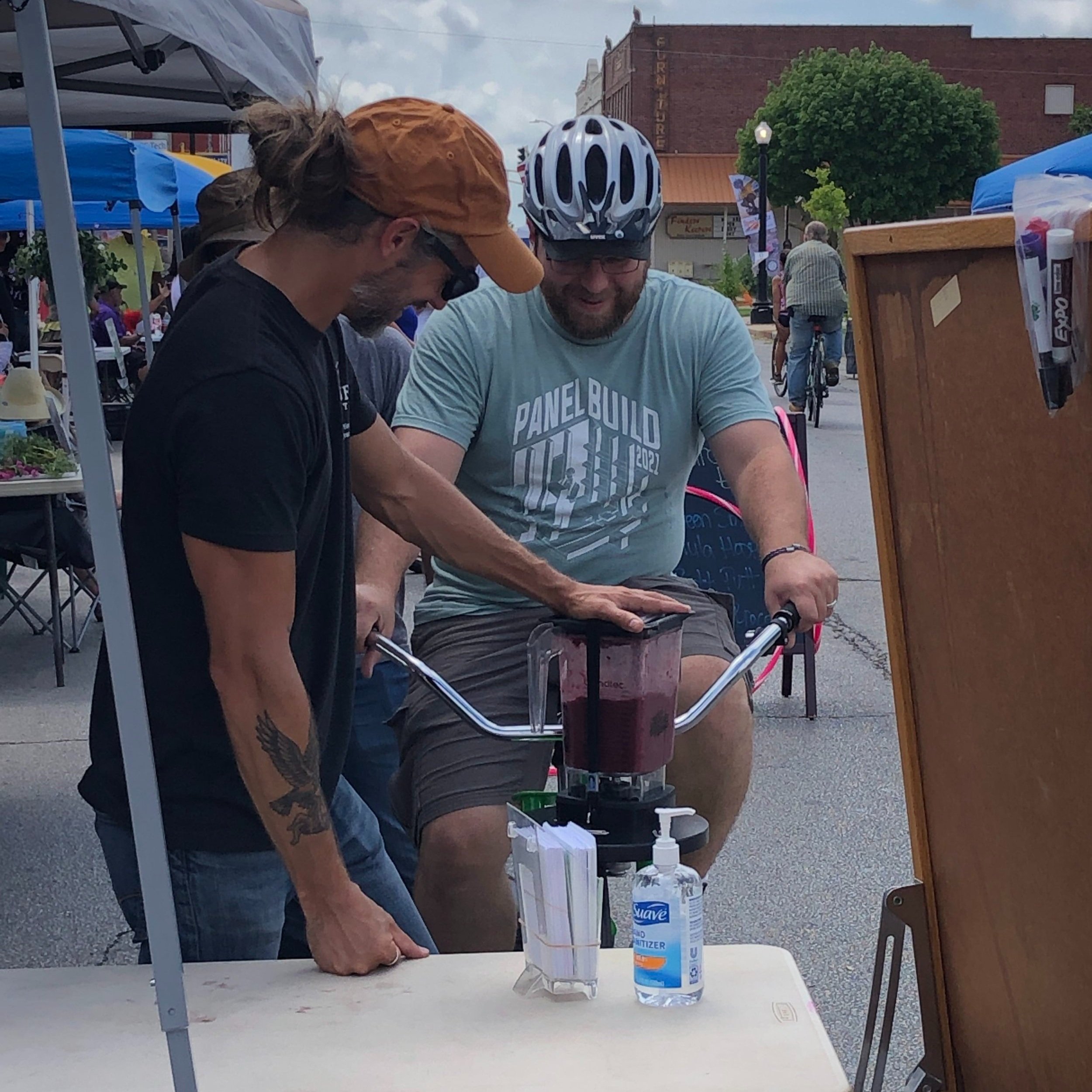 Blender Bike making smoothies with local ingredients (Copy)